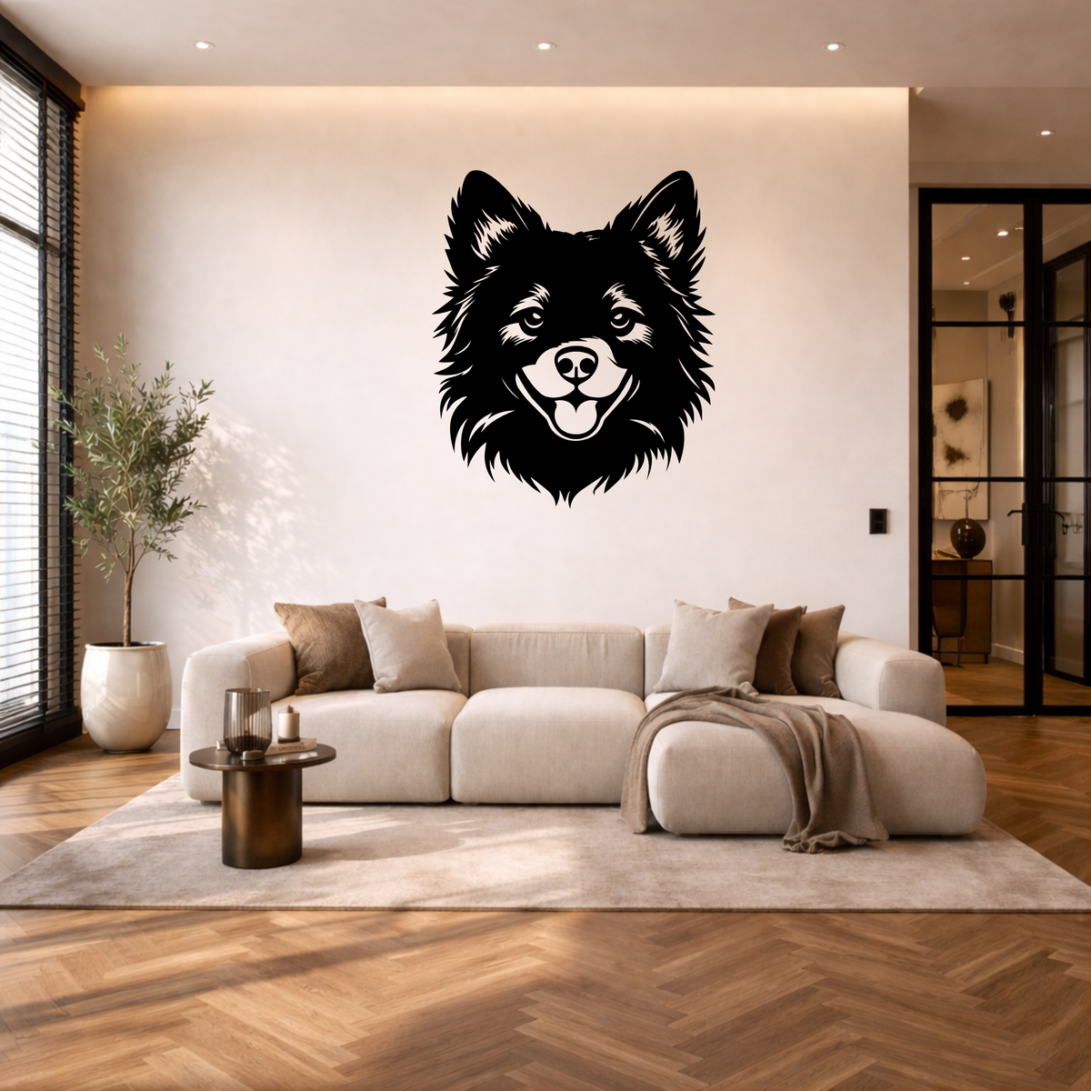 Schipperke muurdecoratie van staal