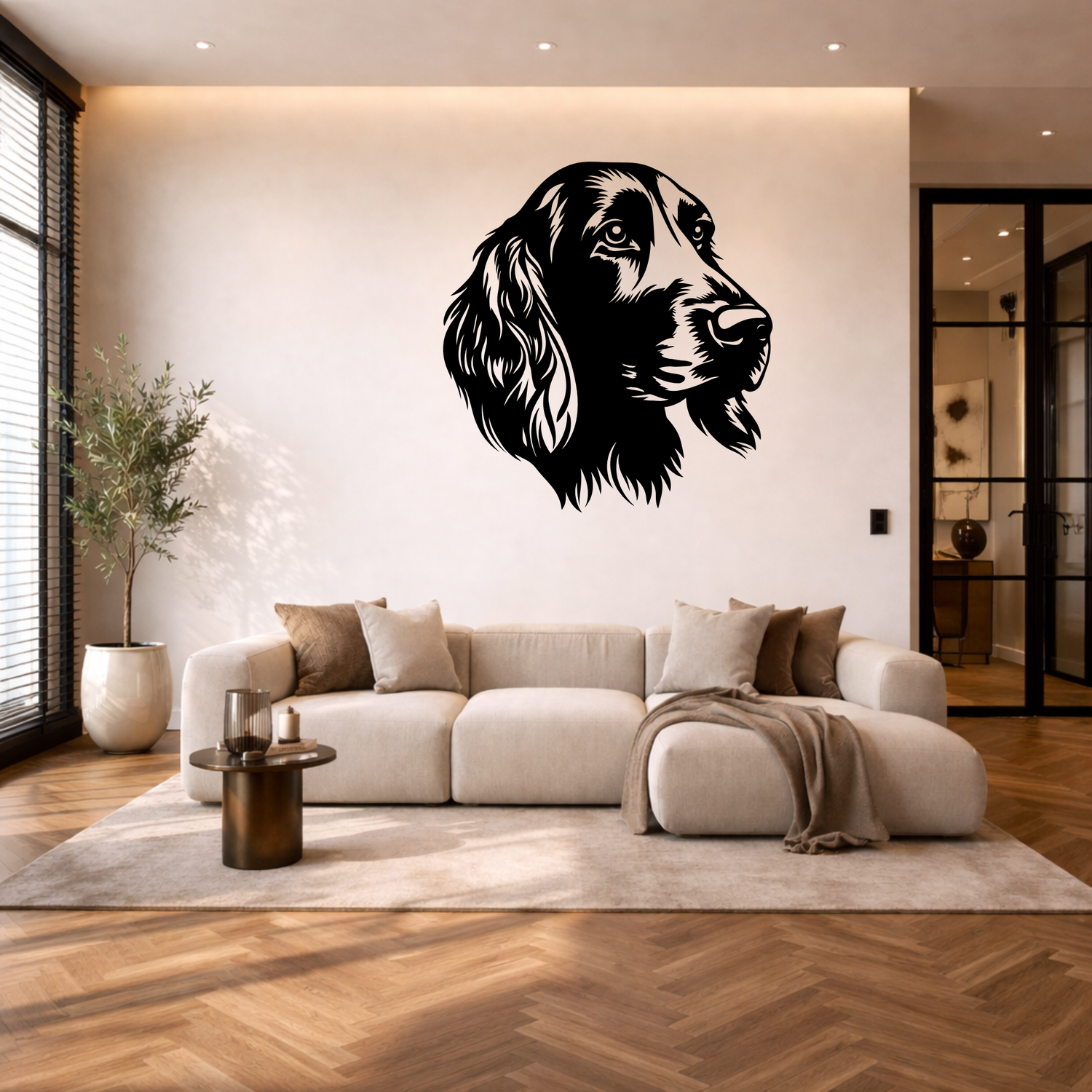 Gordon setter stalen wanddecoratie – hondenkop staal | Wand Staal