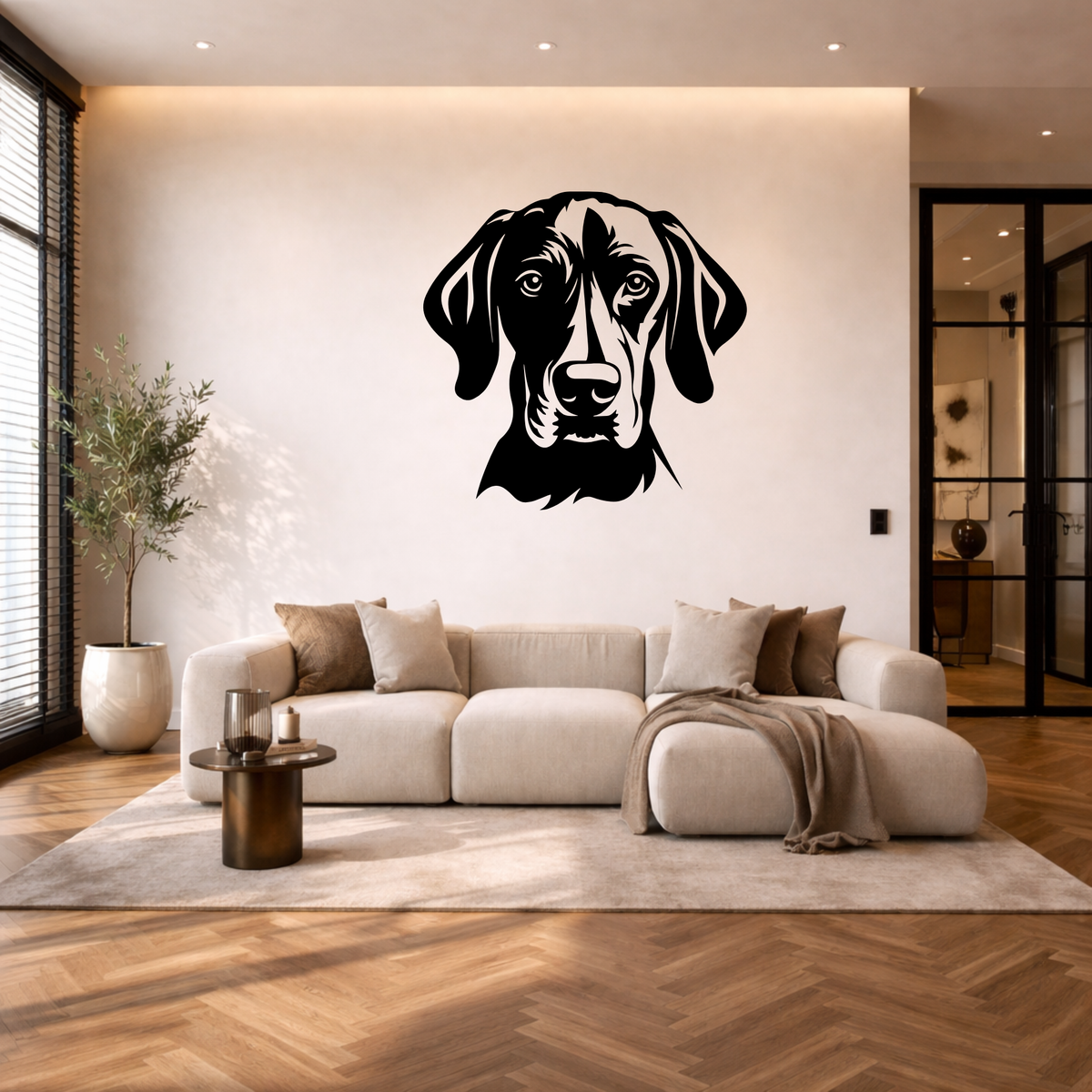 Vizsla muurdecoratie van staal