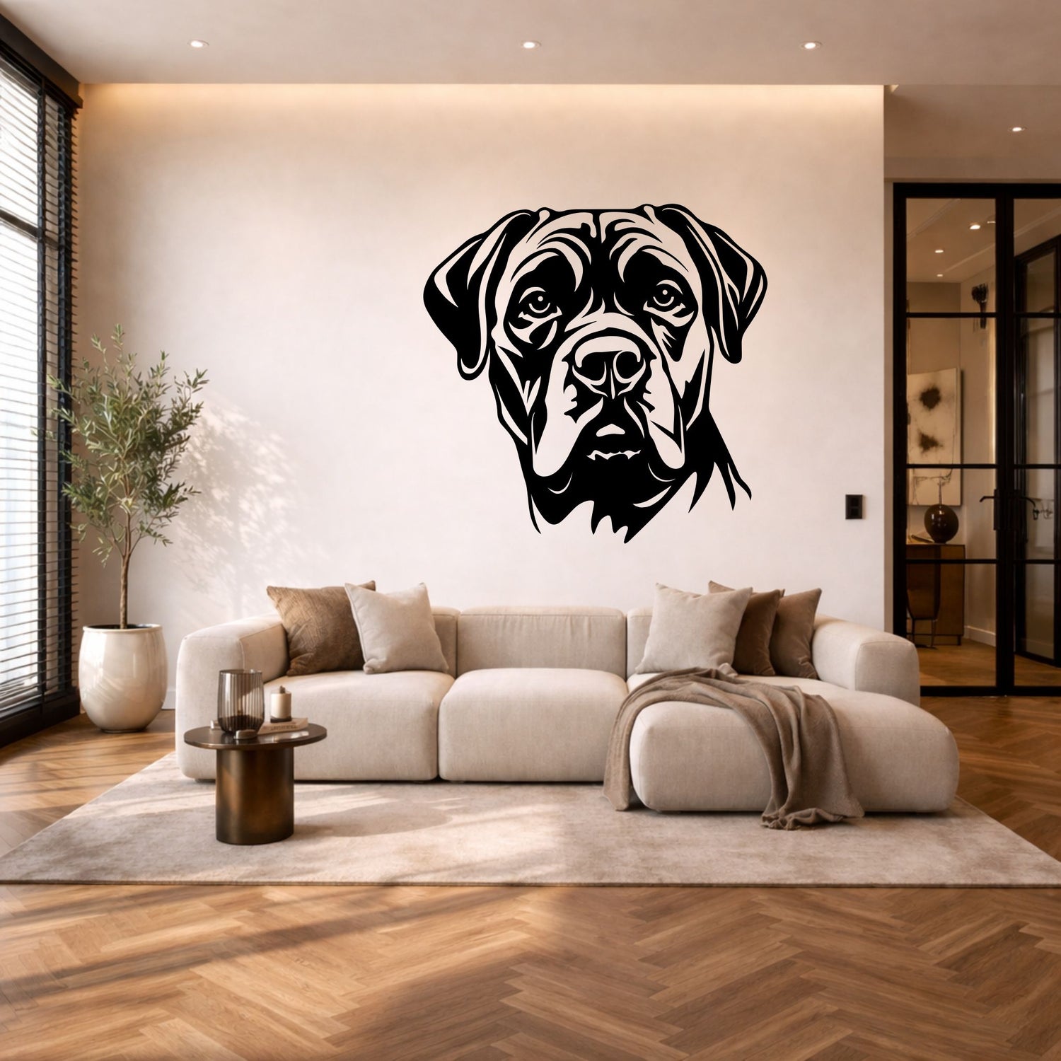 Cane corso stalen wanddecoratie – hondenkop staal | Wand Staal