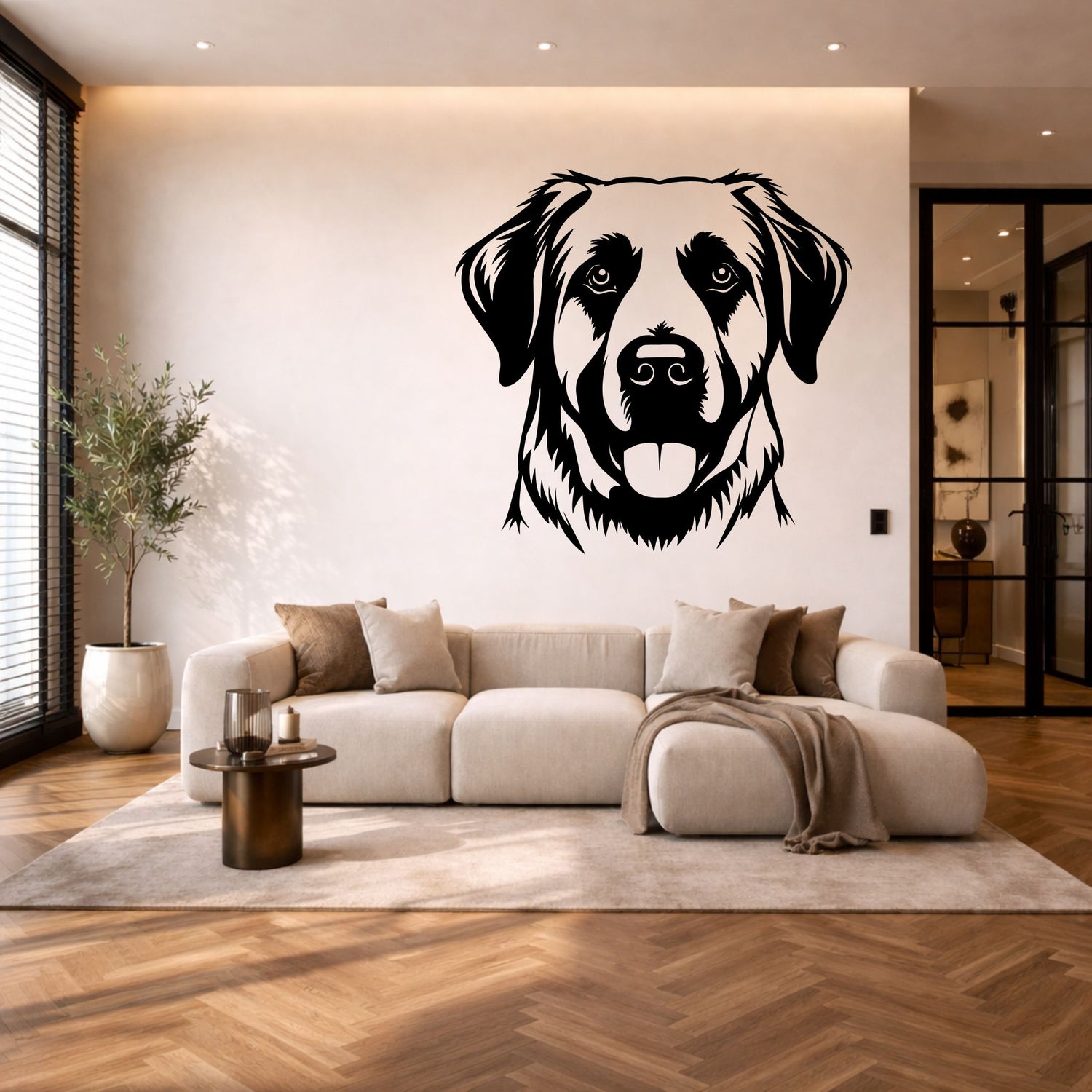 Anatolische herder stalen wanddecoratie – hondenkop staal | Wand Staal