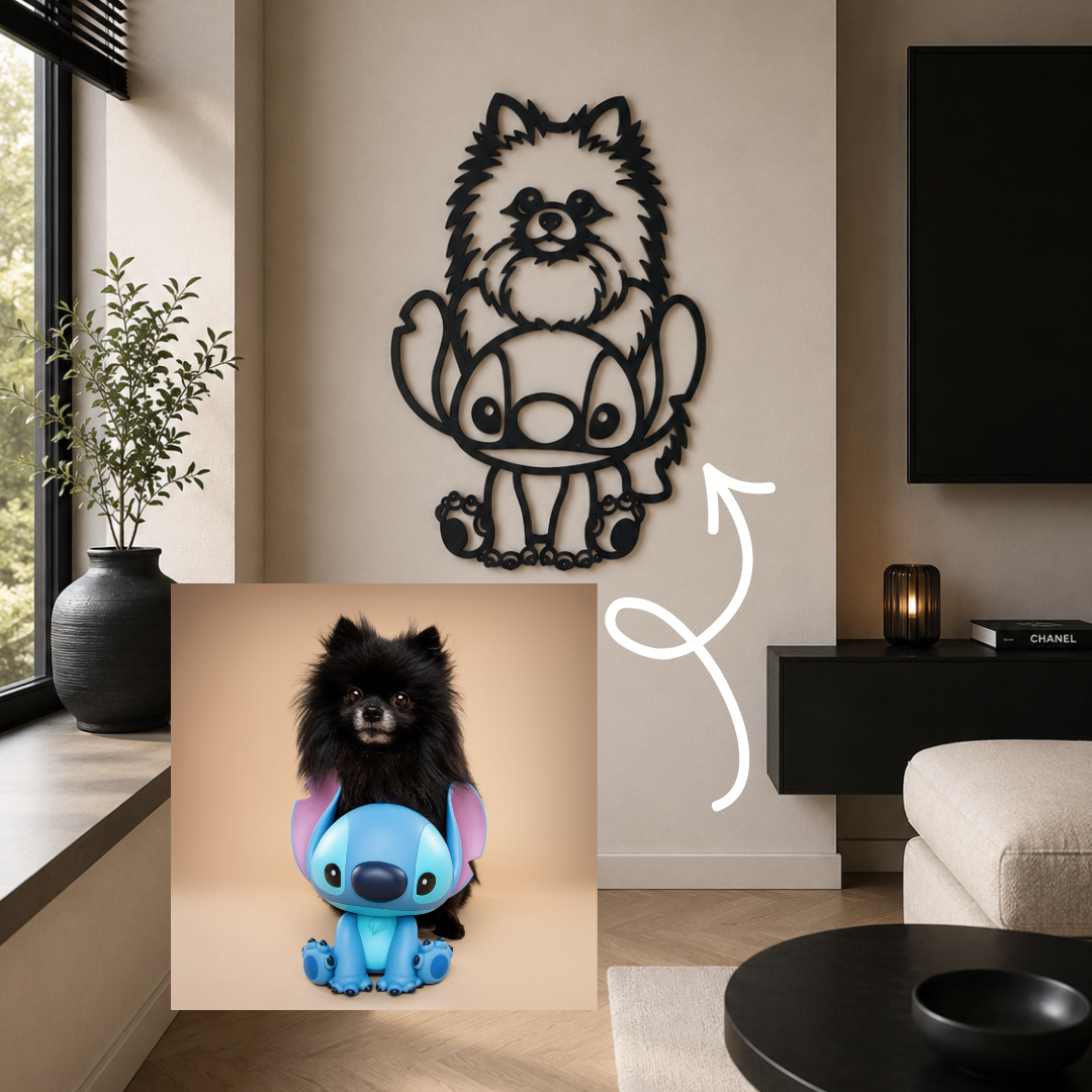 Gepersonaliseerde Hond Wanddecoratie van Staal