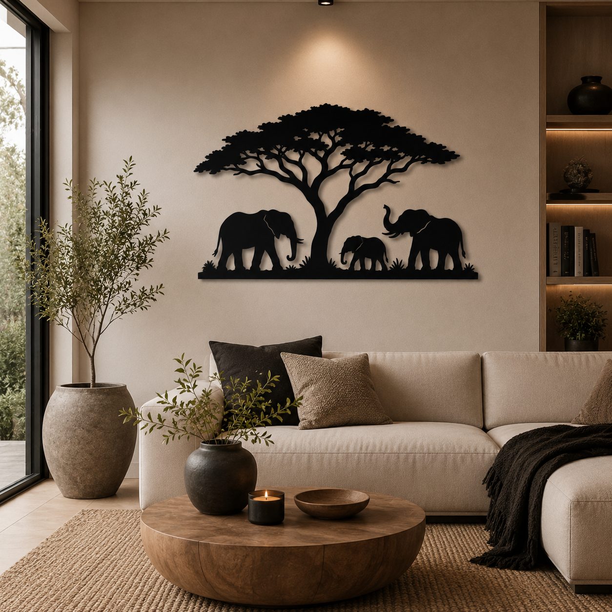 Safari wanddecoratie – Dierenkop staal | Wand Staal
