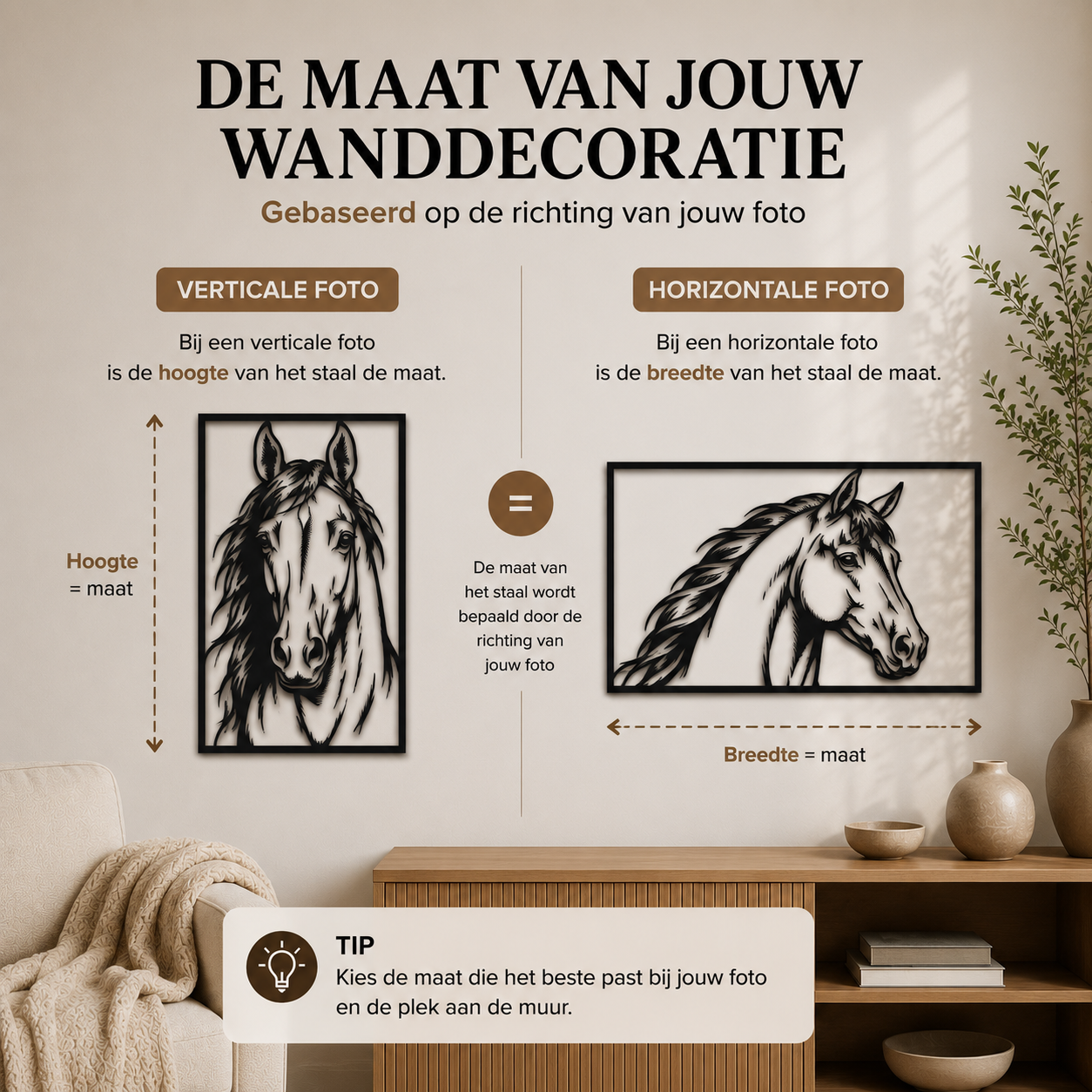 Gepersonaliseerde Paard Wanddecoratie van Staal