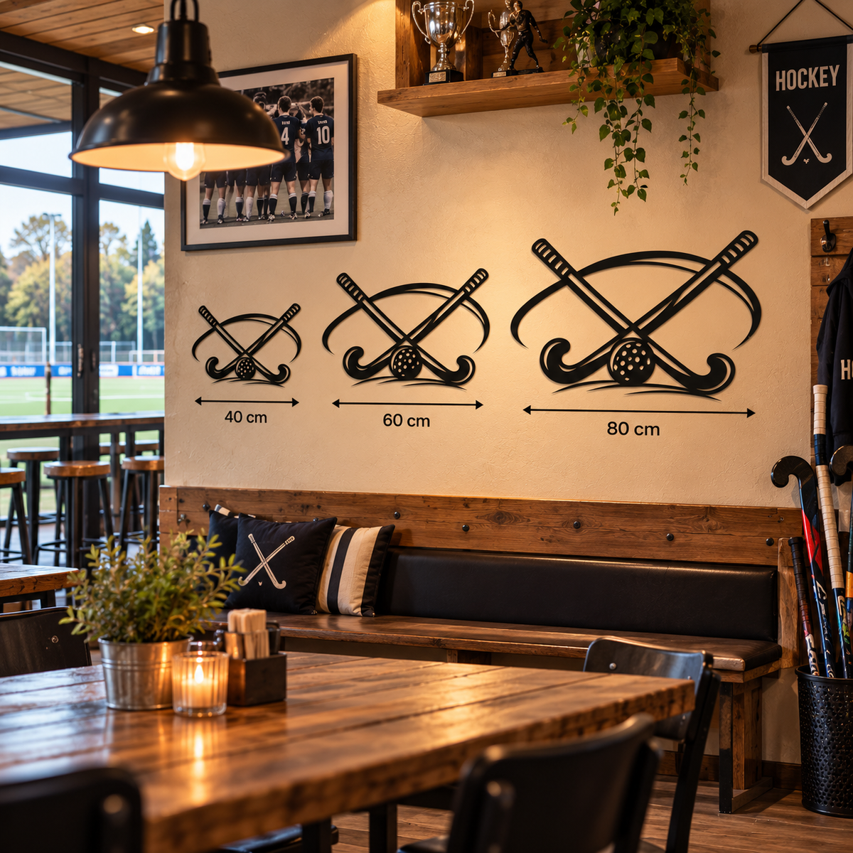 Hockey muurdecoratie van staal